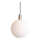 Vintage textured white opaline pendant light, 1960s-70s