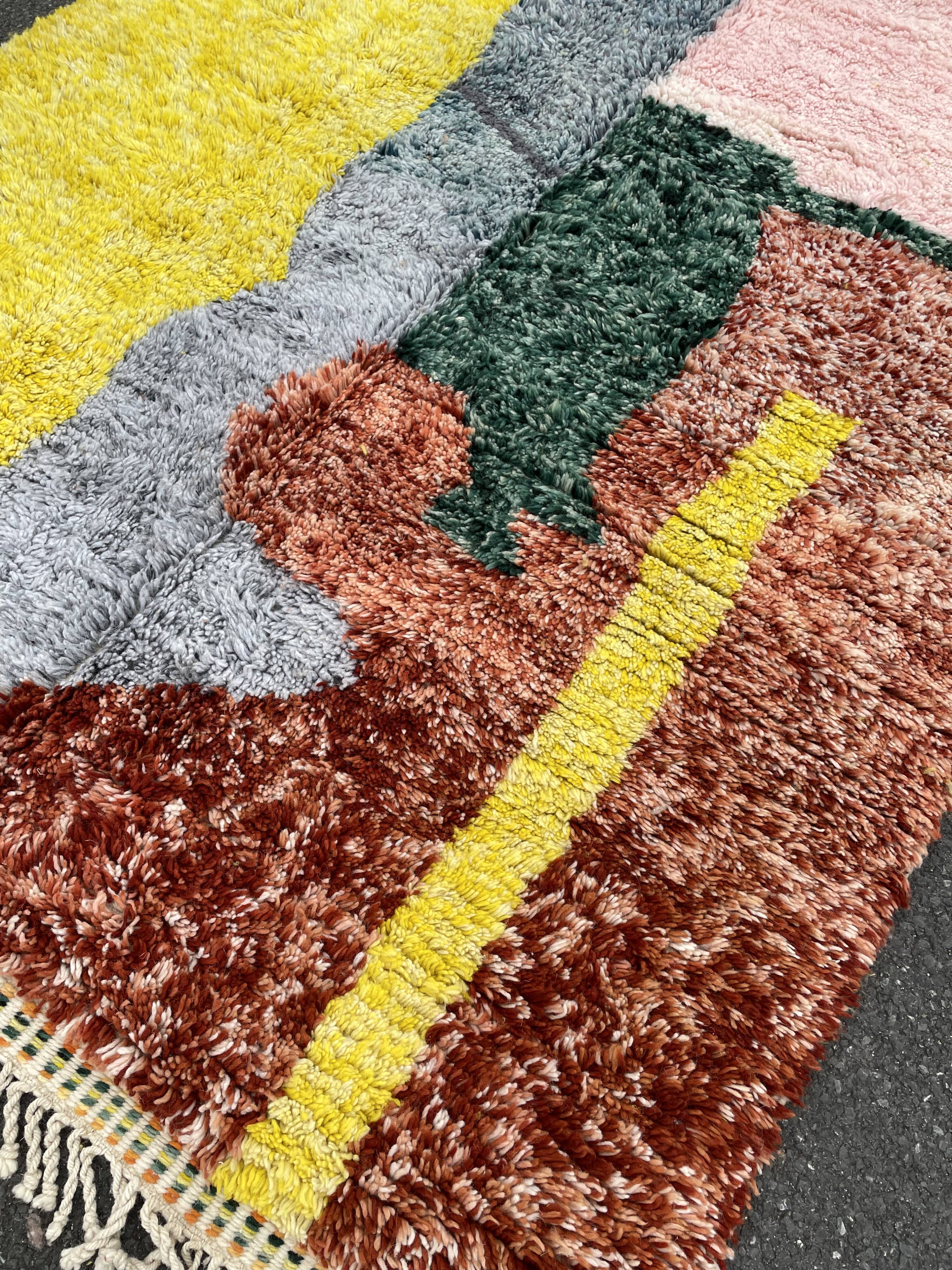 Berber carpet mrirt wool 185x300 cm