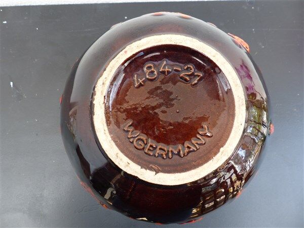 Scheurich West Germany 1960s red lash vase