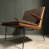 CHAISE BOOMERANG POUR FRANCE & SON PAR HVIDT & MOLGAARD NIELSEN