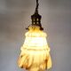 Art Deco lamp in ribbed opaline glaze, Verreries de Scailmont, Heemskerk