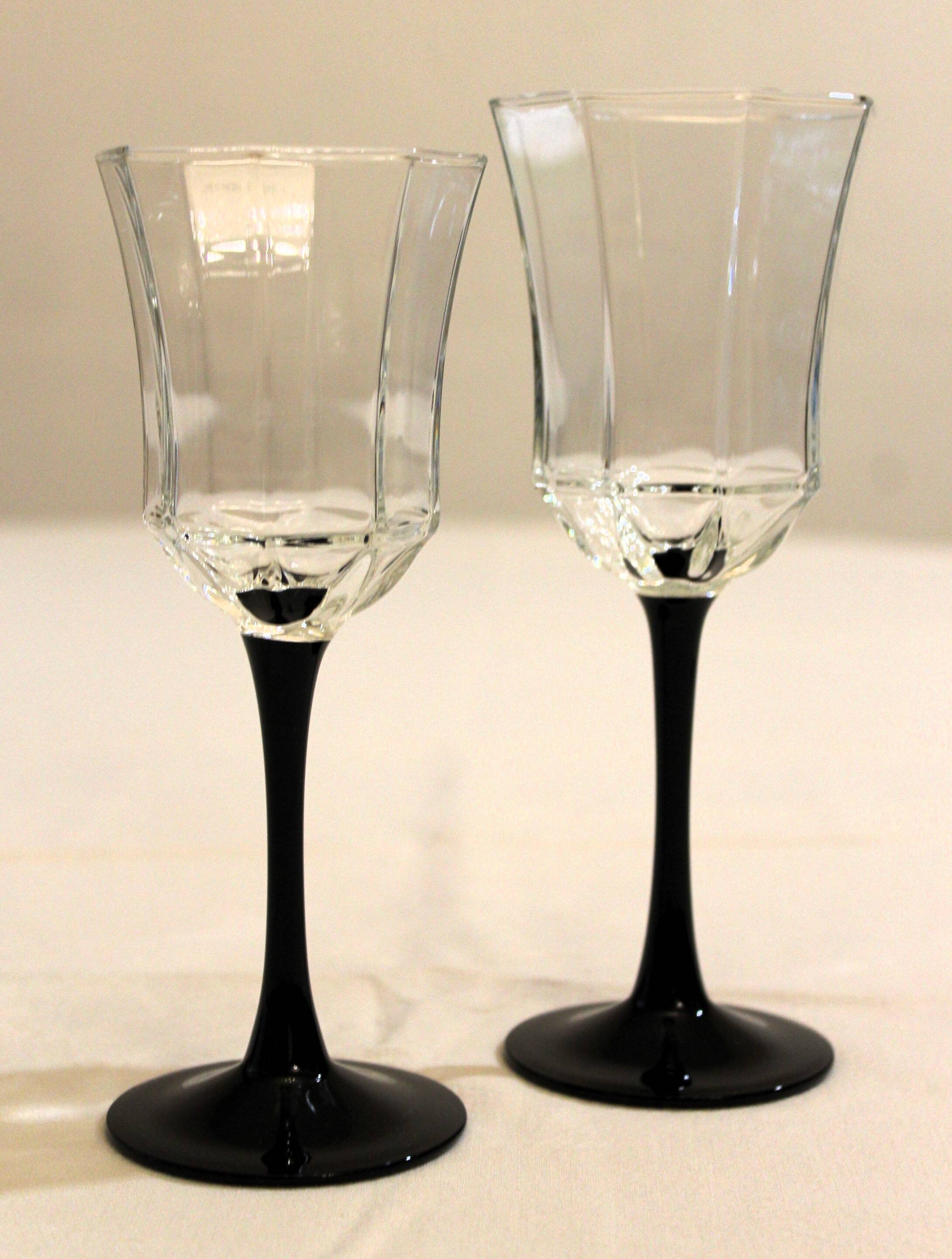 6 verres à eau « Octime » Luminarc noir
