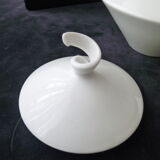 White porcelain teapot