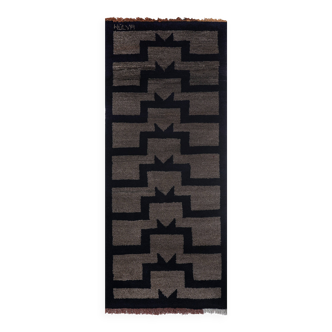 Vintage Turkish Oushak Rug Handwoven 83x190 cm