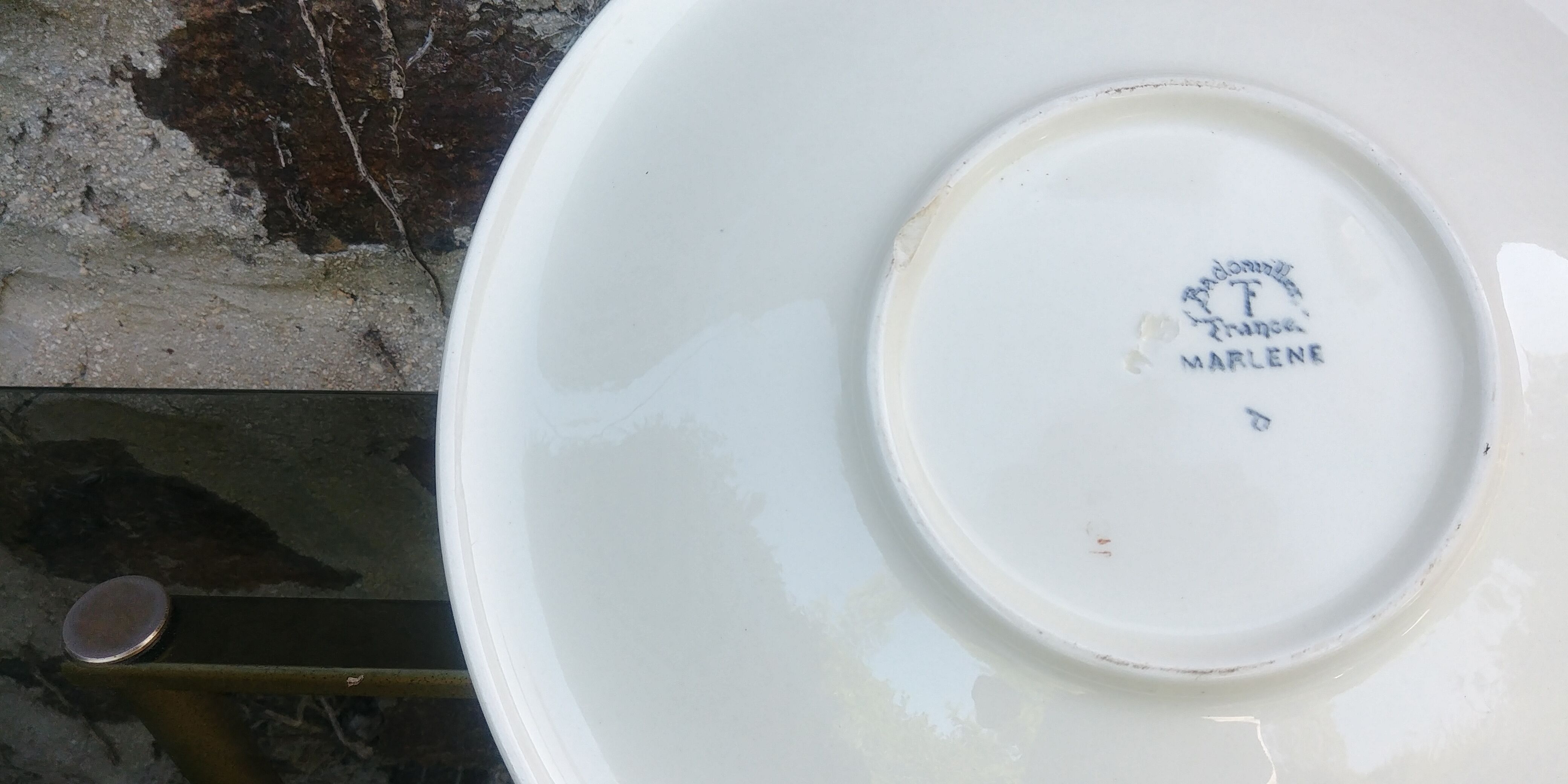 Fruit cup / large dish-Vintage faiencerie Badonviller model Marlene years 50/60