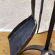 Nécessaire de cheminée support avec 4 accessoires fer forgé et bronze