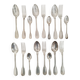 Silver metal cutlery spoons forks small spoons