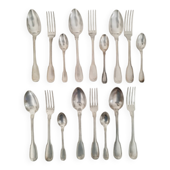 Couverts métal argenté cuillères fourchettes petites cuillères