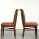 Set of 6 sheepskin dining chairs in a cognac colour with a lovely patina