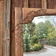 Art Deco walnut mirror