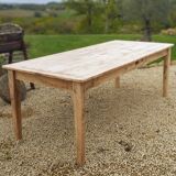 Farmhouse table in solid oak and pine, raw, washed, 212x93