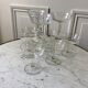 Lot de 10 coupes à champagne en verre cristallin années 50-60