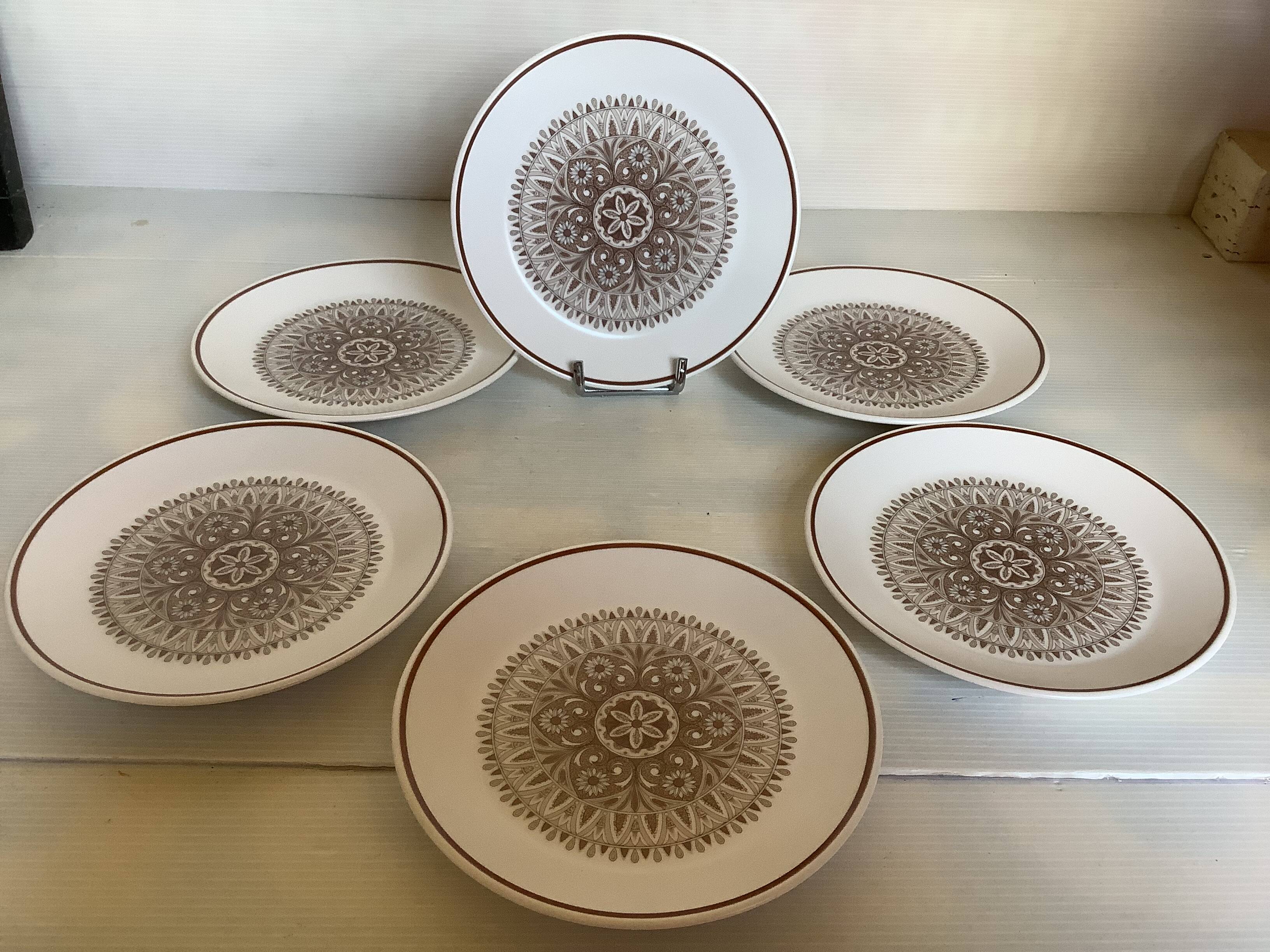 Six small dessert plates Noritake Japan