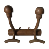 Wooden wall coat rack circa 1900