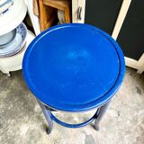 Sea stool in navy blue arched beech