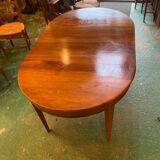 Louis XVI style oval walnut extendable table