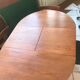 Extension table and 4 chairs by Hans Olsen edited by Frem Rolje