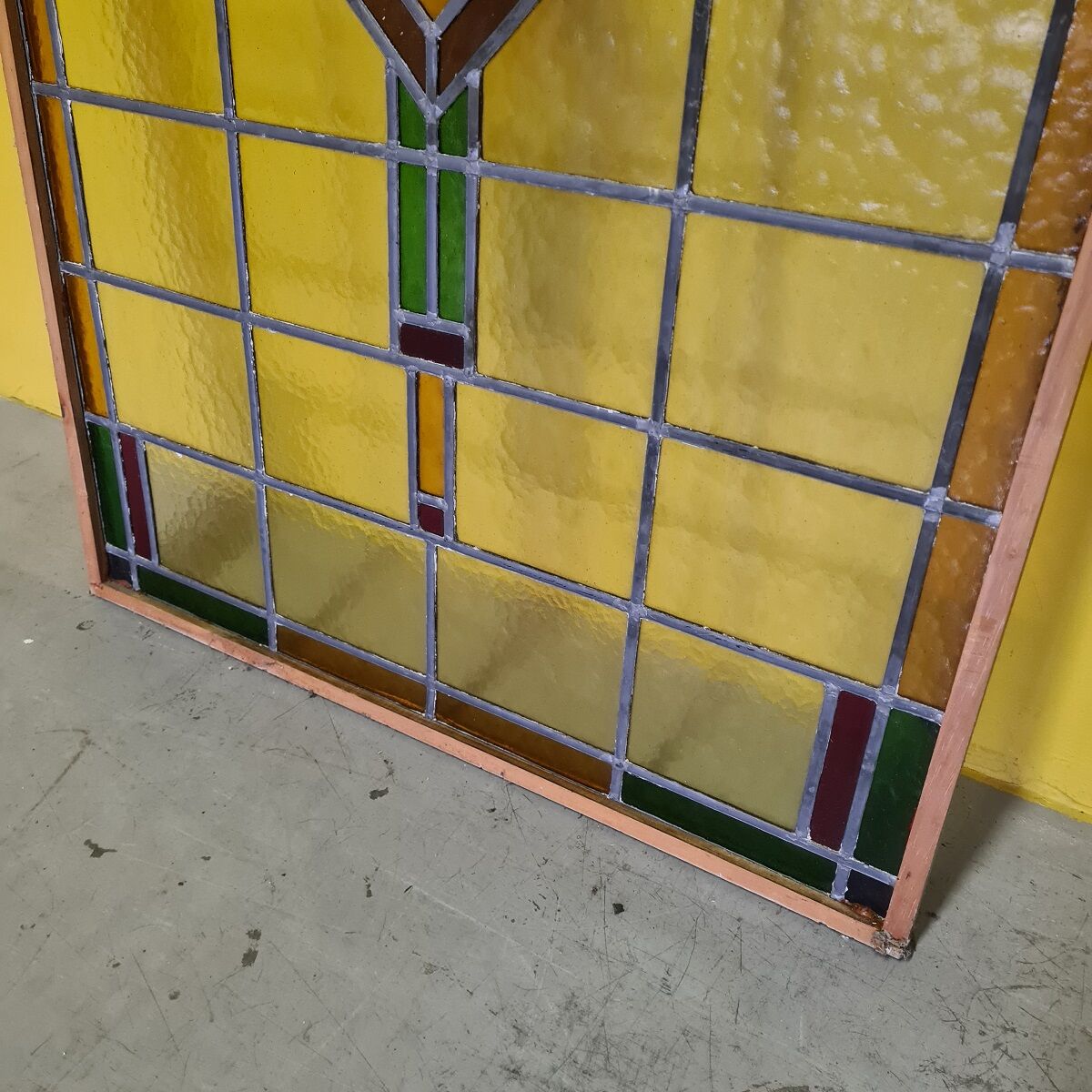 Dutch art deco stained glass window