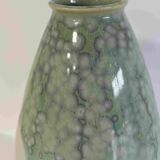 Superb "shell" shaped ceramic vase with crystallization signed