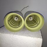 Pair of suspension brushed aluminum 70s