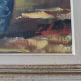 Old Painting 60 x 52 cm Oil on canvas Still life signed