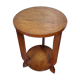 Guéridon en bois blond de style art déco