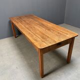 Large oak farmhouse table from France, early 1900s