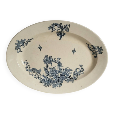 Plat ovale en faïence Boch BFK modèle Régent
