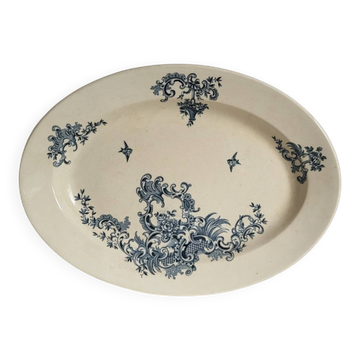 Plat ovale en faïence Boch BFK modèle Régent