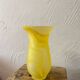 Yellow marbled glass paste vase – Art Nouveau style