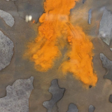 Abstract painting rulo 1966 mixed media paper frame