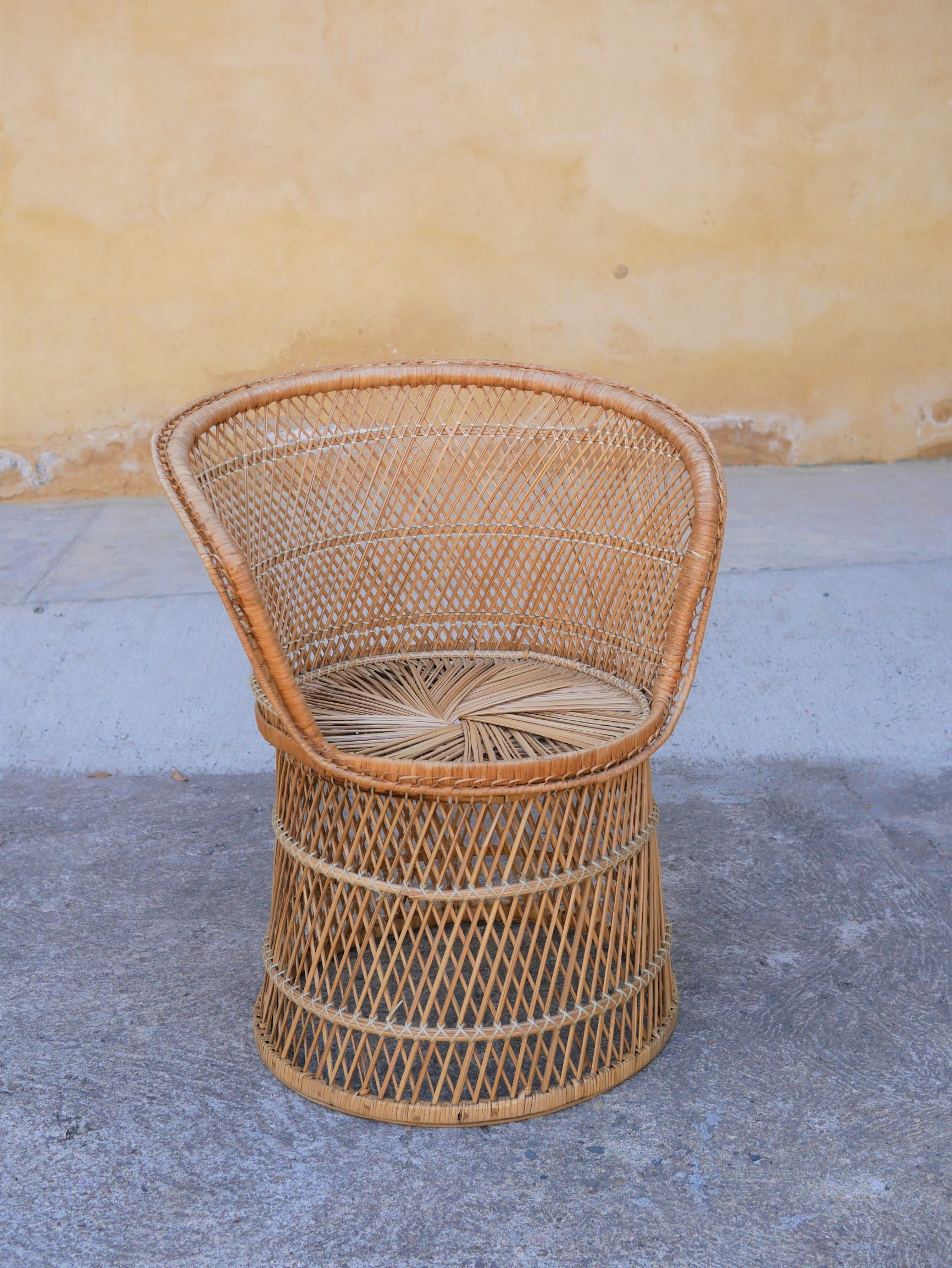 Vintage rattan armchair