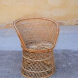 Vintage rattan armchair