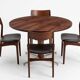 Table à manger Jorge Zalszupin ronde extensible palissandre jacaranda 1960