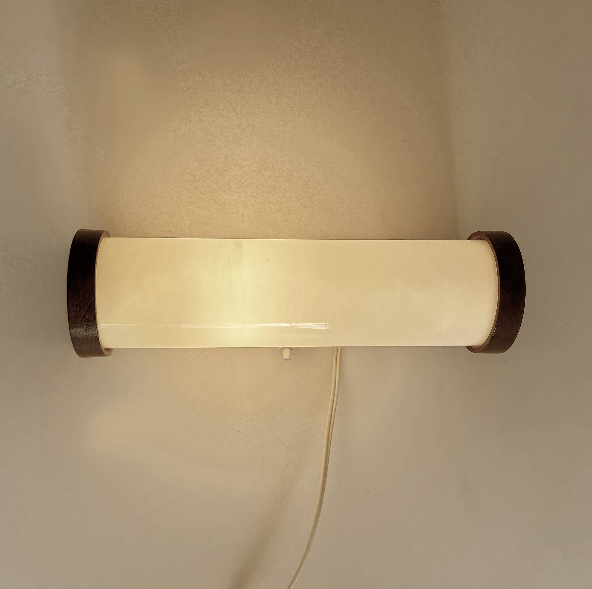 Art Deco Wood Glass Wall Light Bedside