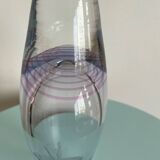 Kosta Boda Vintage Blown Glass Vase - Dancer & Purple Spiral