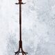 Coat rack on parrot stand, Thonet Baumann style, turned wood, 1950s