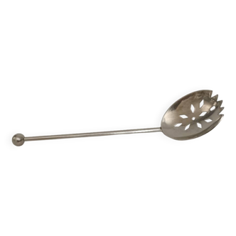 Silver metal ice cube scoop