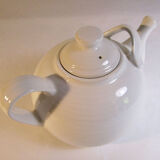Large white ceramic teapot