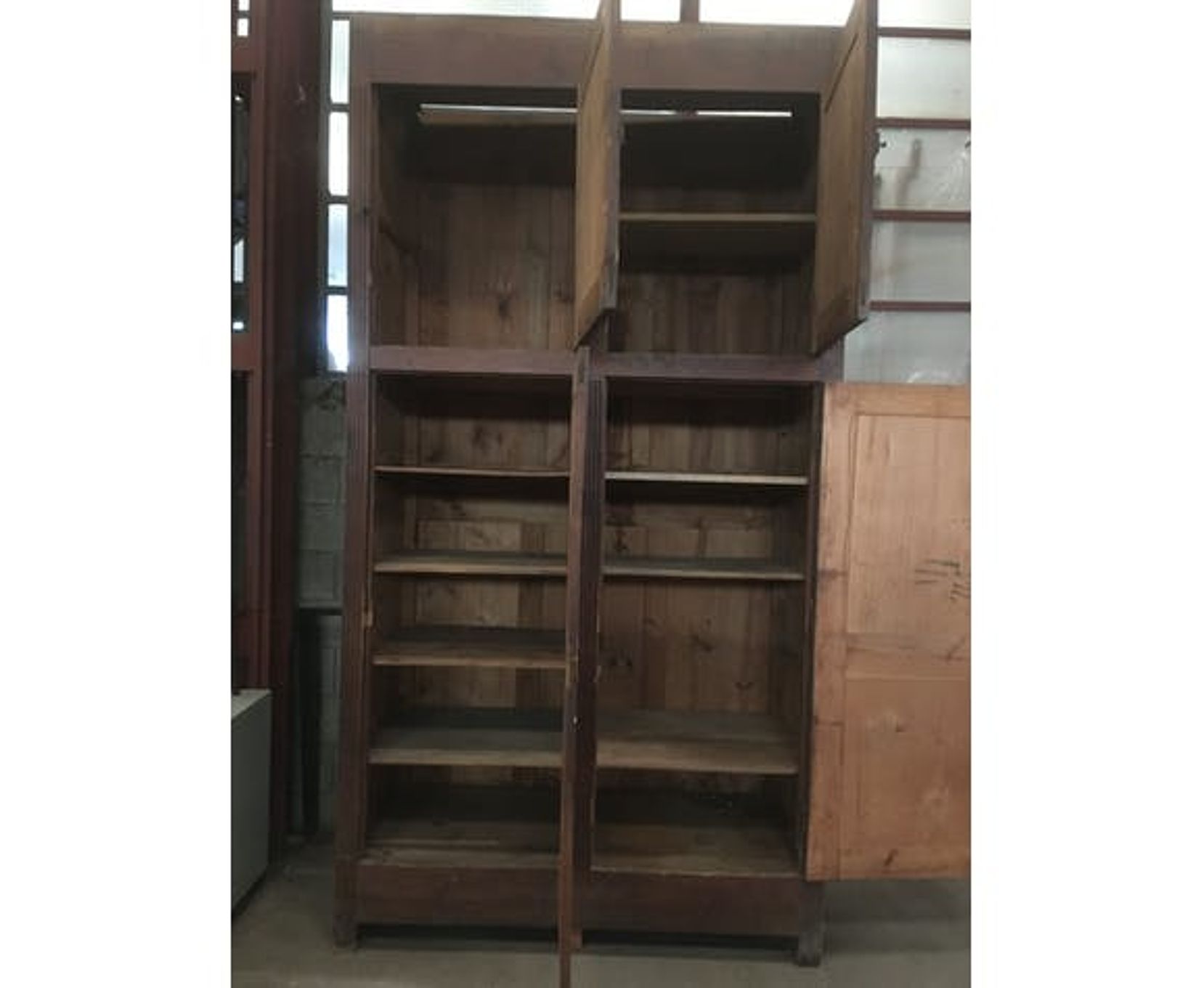 Large Parisian cabinet in workshop fir