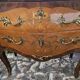 Louis XV style marquetry chest of drawers with two bedside tables