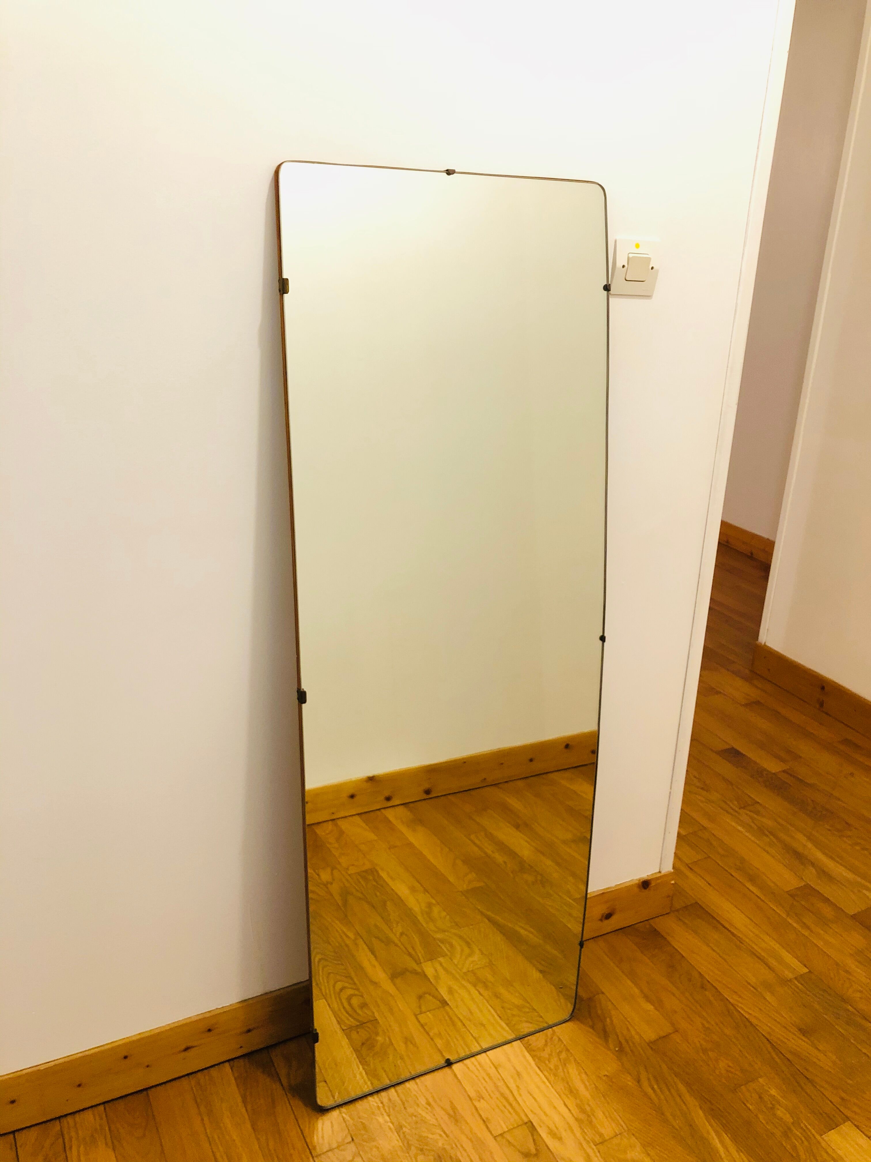 Scandinavian teak mirror 128x47cm