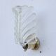 Art Decò Wall light Trasparent Murano Glass Leave by Barovier e Toso, 1950s