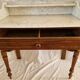 Napoleon III washstand in walnut and Carrara marble – circa 1885