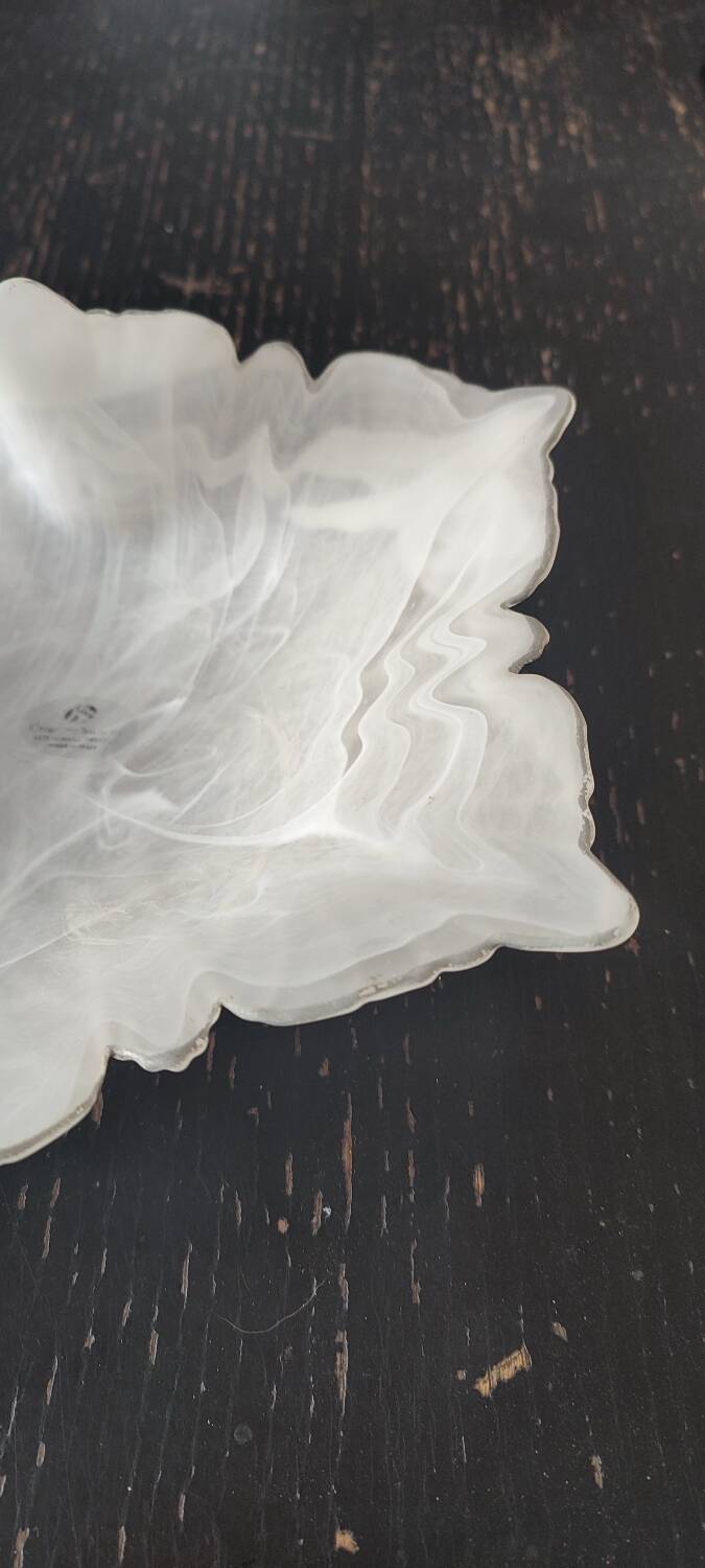 Frosted blown glass bowl from "Creazioni Silvestri Arte Murano