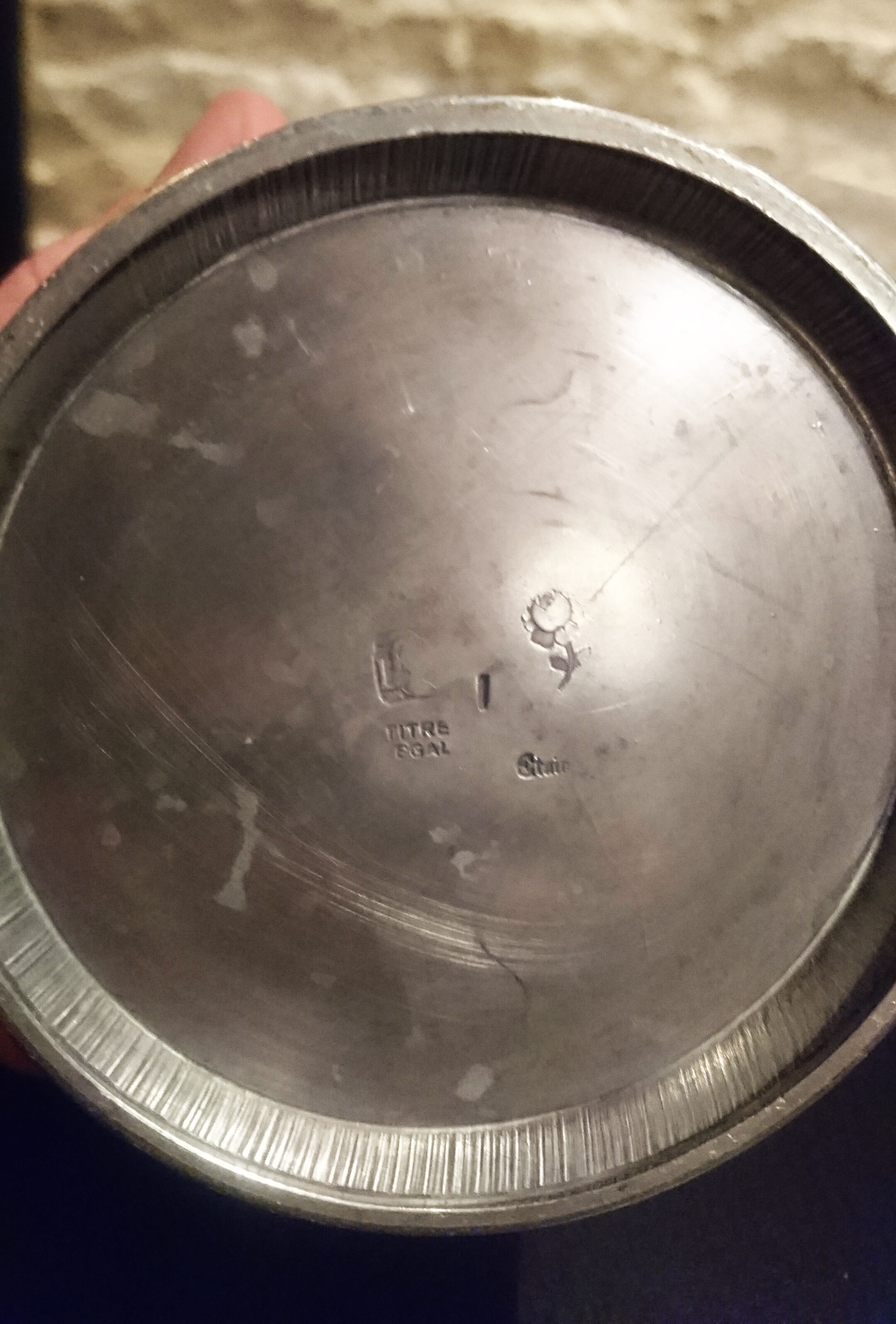 Vintage antique pewter serving jug with acorn finials on lid