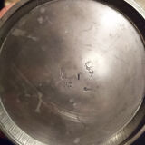 Vintage antique pewter serving jug with acorn finials on lid