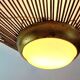 Golden sunburst metal glass pendant chandelier, 1960