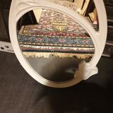 Oval cast iron mirror