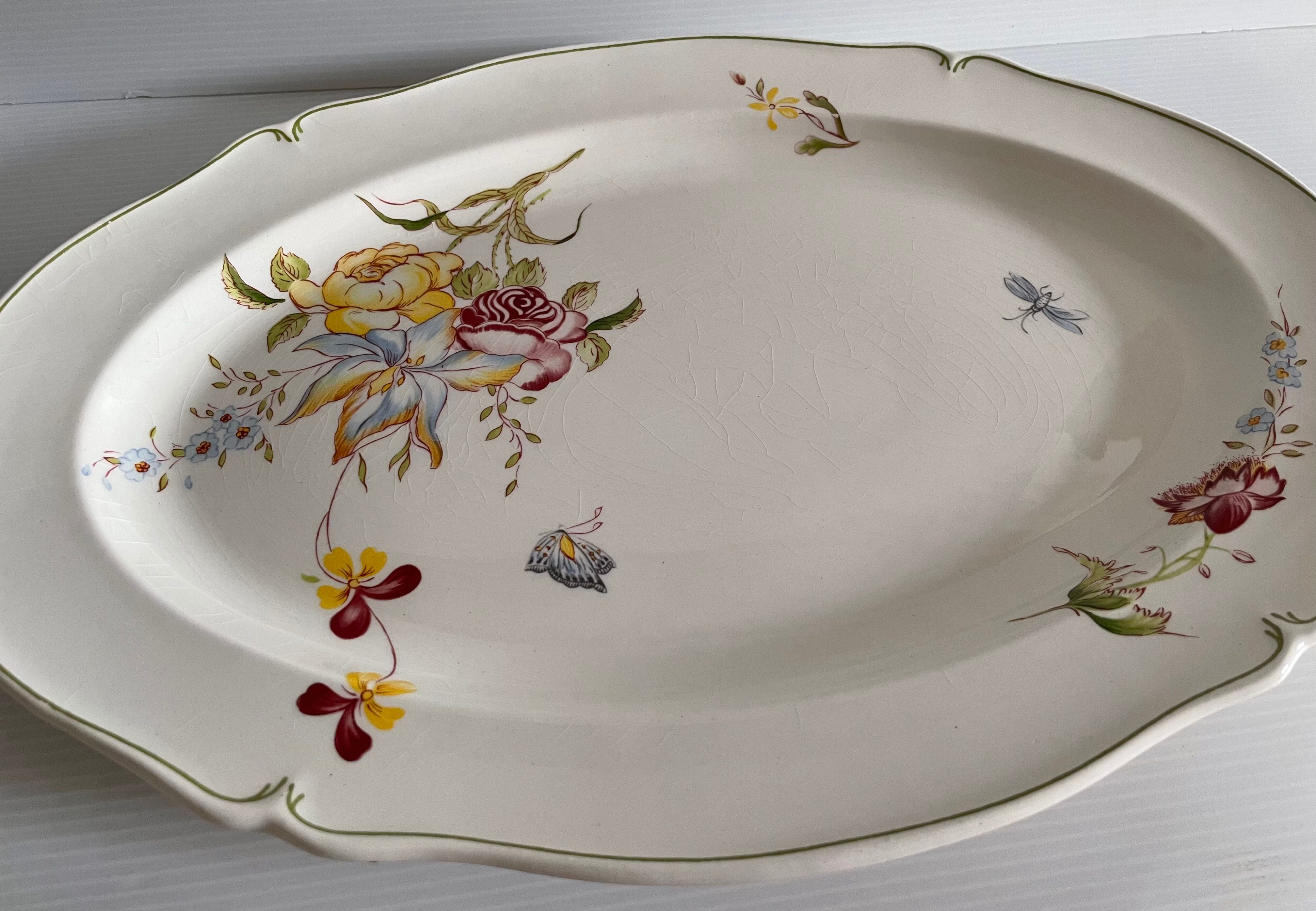 Oval plate in Ceramic of Gien model Montpellier